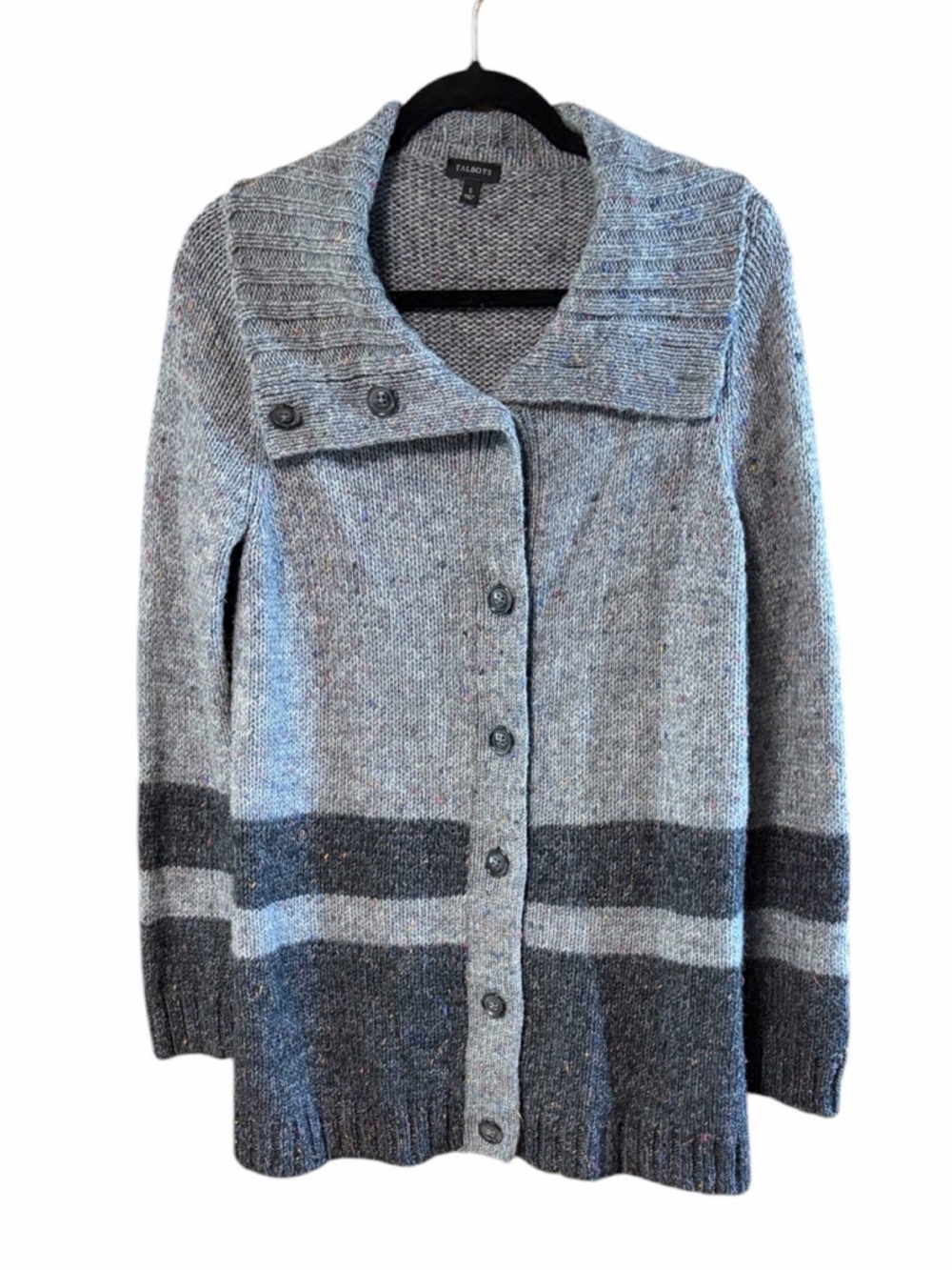 Talbots‎ Marled Knit Wool Blend Cardigan Sweater